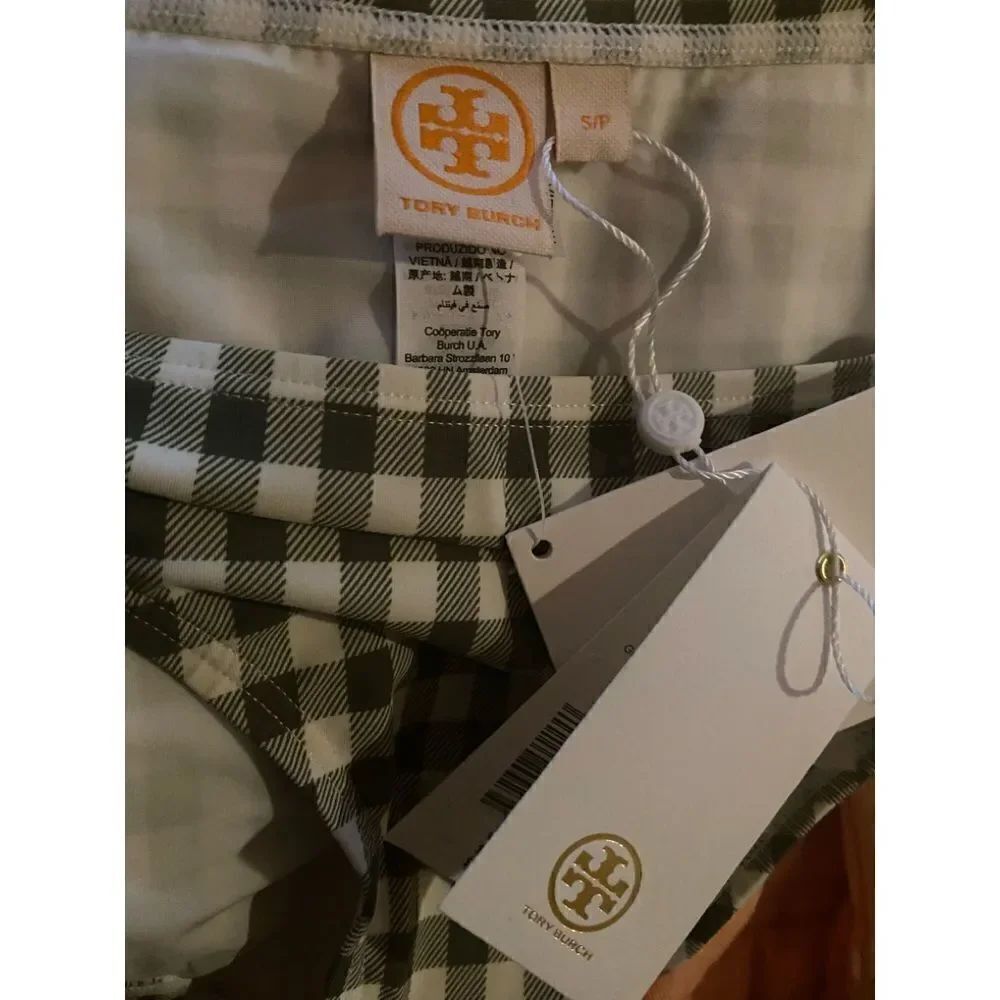 Tory Burch Green Gingham Hipster Bikini Bottoms - Picture 8 of 8